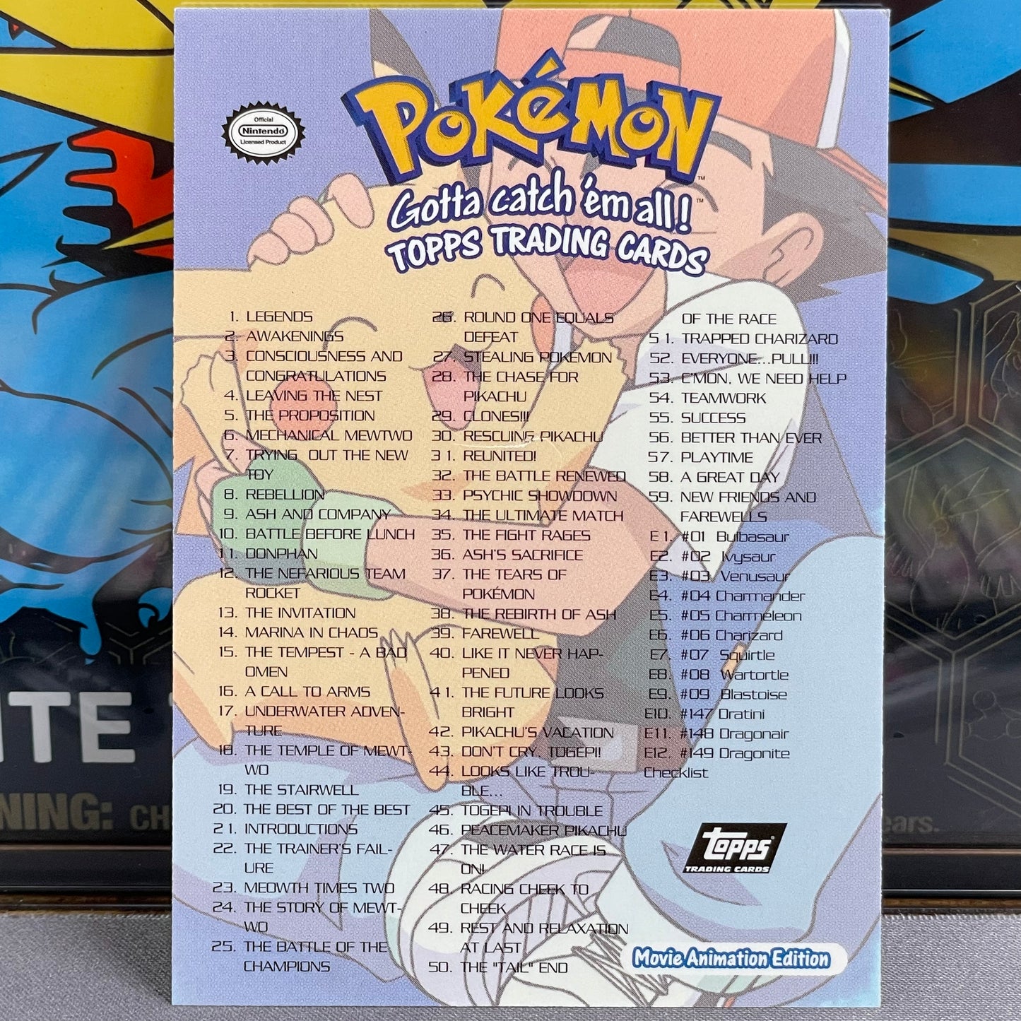 Topps Pokémon ‘The First Movie’ COMPLETE SET (72/72)